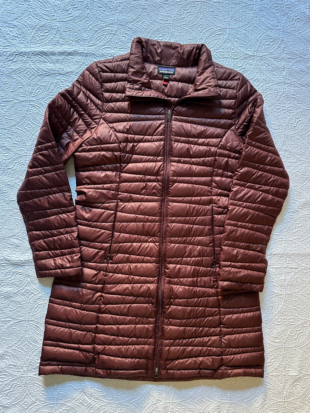 Patagonia Women's Deep Wine Quilted Long Puffer Coat